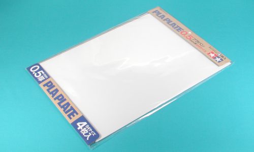 Tamiya Pla-plate 0.5mm 364x257mm 4 pcs (300070123) - Műanyag lap, fehér