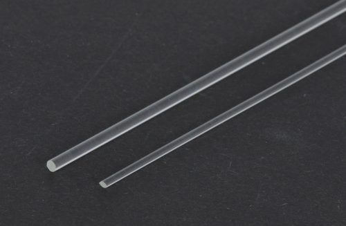 Tamiya Plastic Clear Beams 2mm Round x 400 mm (5pcs) (300070158) - Műanyag átlátszó rúd-profil