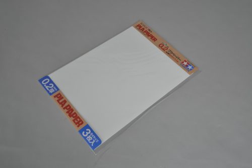 Tamiya PLA Paper 0.2 mm B4 (364 x 257 mm) 3pcs (300070209) - Műanyag lap, fehér
