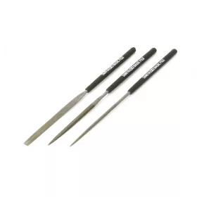   Tamiya Basic File Set (Smooth Double-Cut) (300074104) - Tűreszelő-készlet makettezéshez, 3-részes