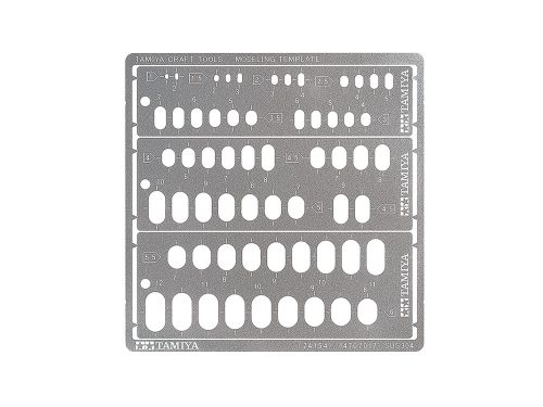 Tamiya Modeling Template (Rounded Rectangles, 1-6mm) (300074154) Ovális sablon