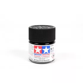 Tamiya X-1 Black Gloss 10ml (300081501) akril makett festék