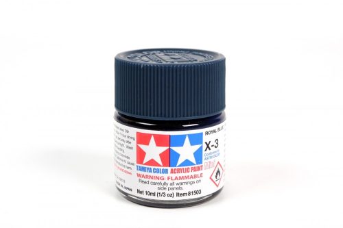 Tamiya X-3 Royal Blue Gloss 10ml (300081503) akril makettfesték