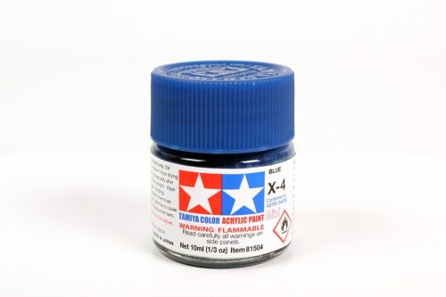 Tamiya X-4 Blue Gloss 10ml (300081504) akril makett festék