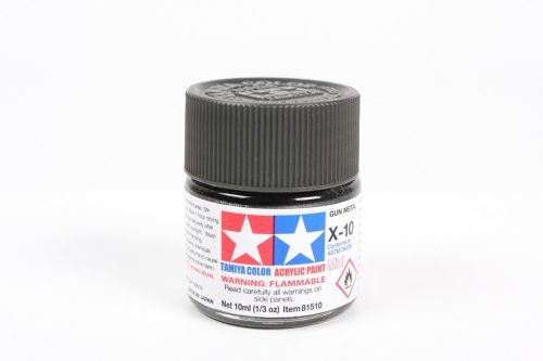 Tamiya X-10 Gun Metal Gloss 10ml (300081510) akril makett festék