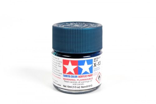 Tamiya X-13 Metallic Blue Gloss 10ml (300081513) akril makett festék