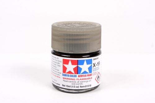 Tamiya X-19 Smoke Gloss 10ml (300081519) akril makettfesték