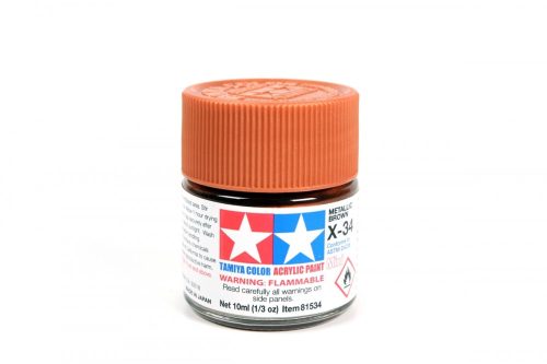 Tamiya X-34 Metallic Brown Gloss 10ml (300081534) akril makettfesték