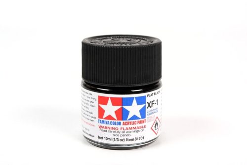 Tamiya XF-1 Flat Black 10ml (300081701) akril makettfesték