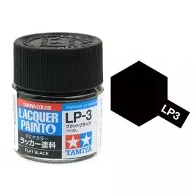   Tamiya LP-3 Flat Black 10ml (300082103) műgyanta alapú makett festék