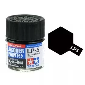   Tamiya LP-5 Semi Gloss Black 10ml (300082105) műgyanta alapú makett festék