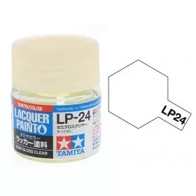   Tamiya LP-24 Semi Gloss Clear 10ml (300082124) műgyanta alapú lakk makett festék