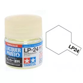 Tamiya LP-24 Semi Gloss Clear 10ml (300082124) műgyanta alapú lakk makett festék