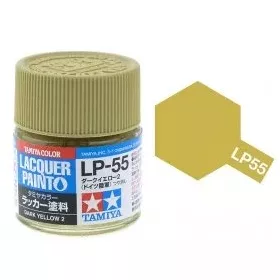   Tamiya LP-55 Dark Yellow 2 Flat 10ml (300082155) műgyanta alapú makett festék