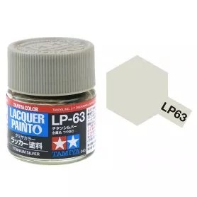 Tamiya LP-63 Titanium Silver gloss 10ml (300082163) műgyanta alapú makett festék