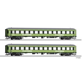   Tillig 01101 Személykocsi-pár, négytengelyes FlixTrain (E6) (TT) - Set 2