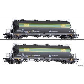   Tillig 1002 Poranyagszállító négytengelyes teherkocsi-pár, Ermewa/Captrain/AGRO (E6) (TT)