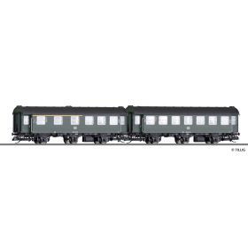   Tillig 1015 Személykocsi-pár, háromtengelyes Umbauwagen, 1./2. osztály és 2. osztály, DB (E4) (TT)