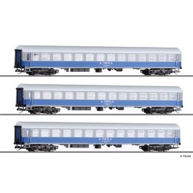   Tillig 1025 Személykocsi-készlet, 3-részes - Train Militaire Francais de Berlin (E4) (TT)