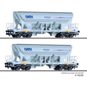   Tillig 1040 Önürítős négytengelyes teherkocsi-pár, Faccns, GATX/EUROVIA (E6) (TT)