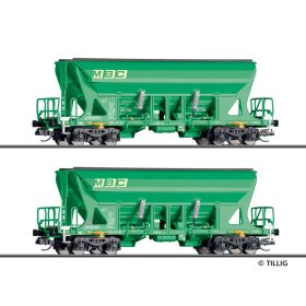   Tillig 1055 Önürítős négytengelyes teherkocsi-pár, Faccns, MBC (E6) (TT)