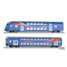   Tillig 1064 Emeletes személykocsi-pár vezérlőkocsival, DABz755/DBzf 761, SRI (E6) (TT)