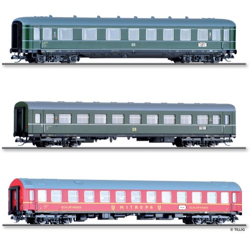 Tillig 1068 Személykocsi-készlet, négytengelyes Y és Reko sorozat, D 118 Leipzig-Köln, DR 