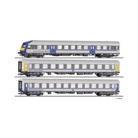   Tillig 1087 Személykocsi-készlet vezérlőkocsival, négytengelyes Halberstadt típus, Nord-Ostsee-Bahn (E6) (TT)