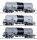 Tillig 1089 Tartálykocsi-készlet, 3-részes négytengelyes KVG / GATX Rail Austria GmbH (E6) (TT)