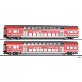   Tillig 1093 Emeletes személykocsi-pár, négytengelyes DBpza 780.4, S-Bahn Dresden, DB-AG (E6) (TT)