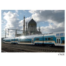   Tillig 1104 Emeletes személykocsi-készlet, 3-részes DBpza 780, alex (E6) (TT) - Set 1