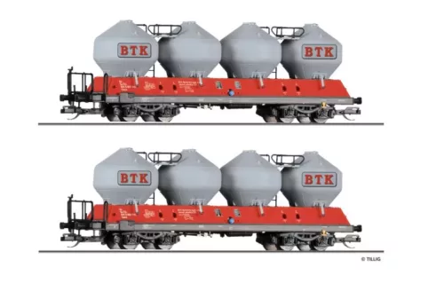 Tillig 1115 Poranyagszállító négytengelyes silókocsi-pár, Uacs 451.1, BETONIKA spol. s.r.o. (E6) (TT)