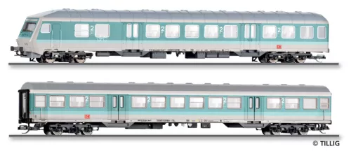 Tillig 1125 Személykocsi-pár vezérlőkocsival, DB-AG (E5) (TT) - DCC
