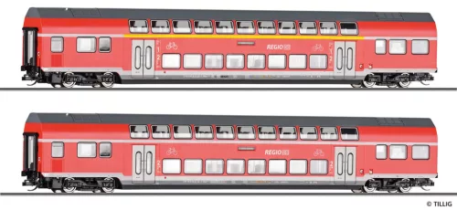 Tillig 1132 Emeletes személykocsi-pár, DBpza 780, DB-AG (E6) (TT) - Set 2