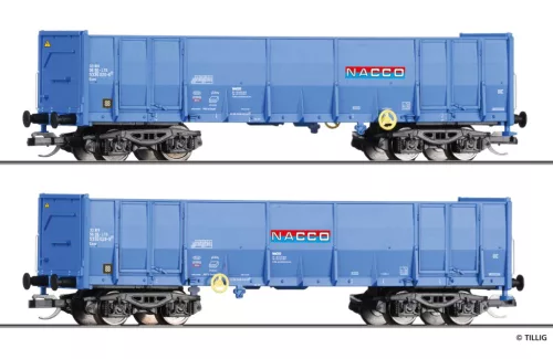 Tillig 1142 Nyitott négytengelyes teherkocsi-pár, Eaos, NACCO (E6) (TT)