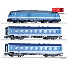Tillig 1442 Analóg kezdőkészlet: Dízel TRAXX dízelmozdony 2 db személykocsival, CD (E6) (