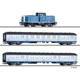 Tillig 1443 Analóg kezdőkészlet: BR 212 dízelmozdony 2 db személykocsival, DB (E4) (TT) - 