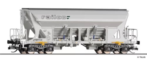 Tillig 15338 Önürítős négytengelyes teherkocsi, Faccnpps, RAILCO (E6) (TT)