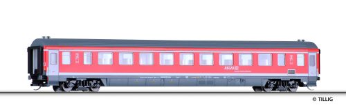 Tillig 16504 Személykocsi, négytengelyes Bpmz 2. osztály, München-Nürnberg Express 2, DB-A