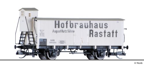 Tillig 17386 Hűtőkocsi fékházzal, Hofbrauhaus Rastatt, Bad.St.B. (E1) (TT)