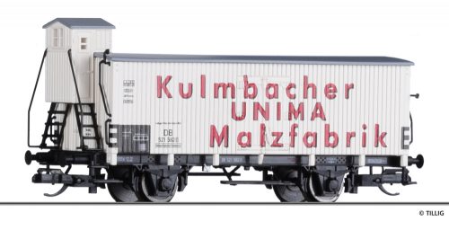 Tillig 17391 Hűtőkocsi fékházzal, UNIMA-Malzfabrik Kulmbach, DB (E3) (TT)