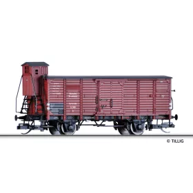   Tillig 17935 Fedett teherkocsi fékházzal, G Karlsruhe, DRG (E2) (TT)