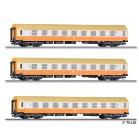   Tillig 1804 Személykocsi-készlet, 3-részes négytengelyes Städteexpress, DR (E4) (TT)