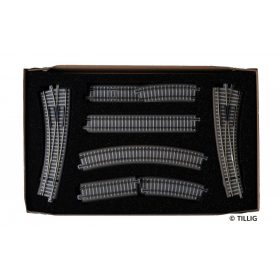 Tillig 1834 Ágyazatos sínkészlet - Párhuzamos vágány I. - külső kör (TT)