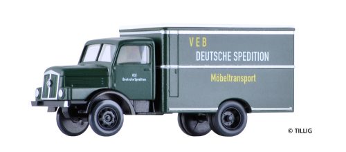 Tillig 19011 IFA H3A dobozos teherautó, VEB Deutsche Spedition (TT)