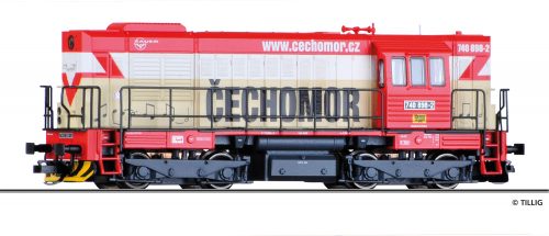 Tillig 2758 Dízelmozdony serie 740, CECHOMOR, KDS s.r.o. Kladno (E6) (TT)
