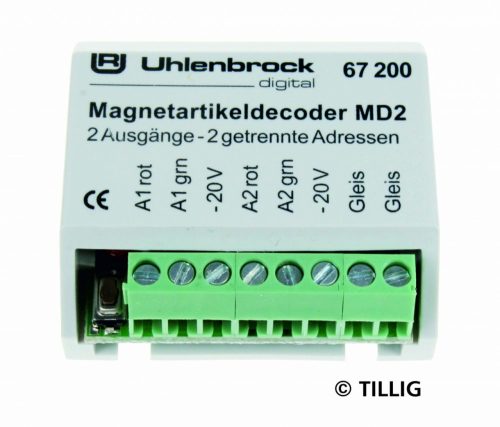 Tillig 66835 MD2 Kiegészítő (mágneses alkatrészek) dekóder vezérlőmodul (Uhlenbrock)