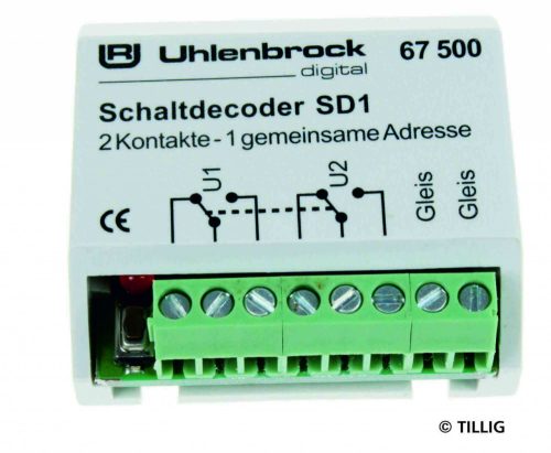 Tillig 66837 Kapcsolódekóder SD 1 - digitális azonos cím (Uhlenbrock)