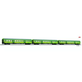   Tillig 70019 Személykocsi-készlet, négytengelyes Halberstadt típus,, 1./2. osztály + 2 db 2. osztály, GySEV-Raaberbahn (E6) (H0)