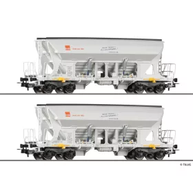   Tillig 70086 Önürítős négytengelyes teherkocsi-pár, Faccns, HVLE (E6) (H0)